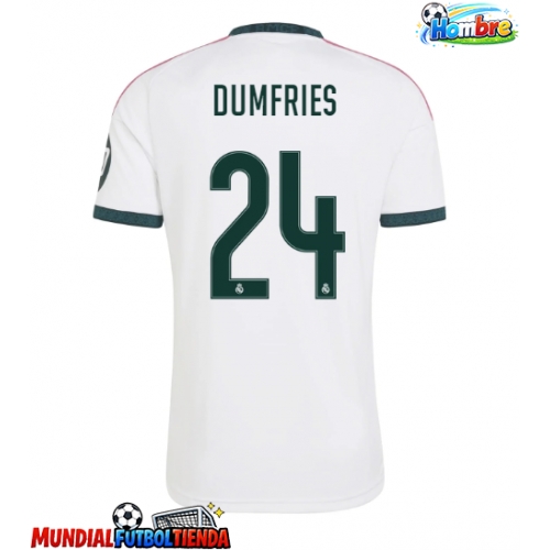 Camiseta Real Madrid Denzel Dumfries #24 Primera Equipación Replica 2026-27 mangas cortas